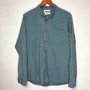 Mountain Khakis Blue Green Plaid Men's sz Medium Classic Fit